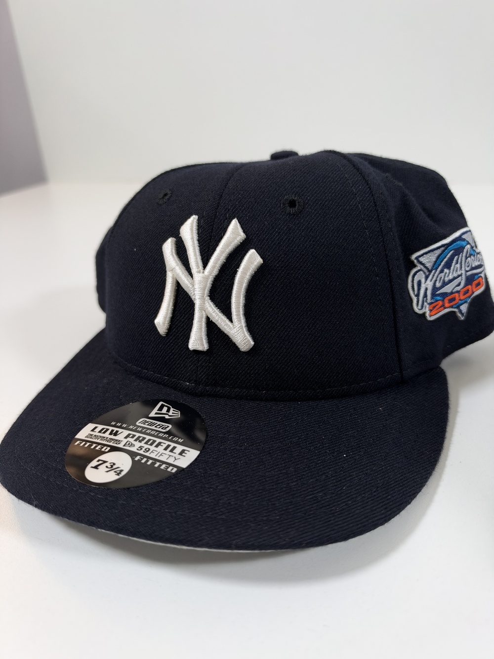 Vintage NY Yankees 2000 World Series Low Profile 5950 Fitted Hat 7 3/8 New Era